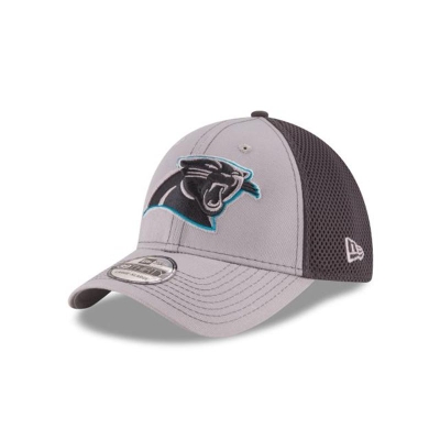 Carolina Panthers Gorra | New Era NFL Grayed Out 39thirty Stretch Fit Cap Mexico - Grises